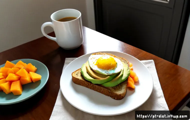 Home 17 우울증 해소를 위한 주말 브런치 메뉴 - Photorealistic weekend brunch table in a sunlit Brazilian apartment, cheerful plate of scrambled egg...